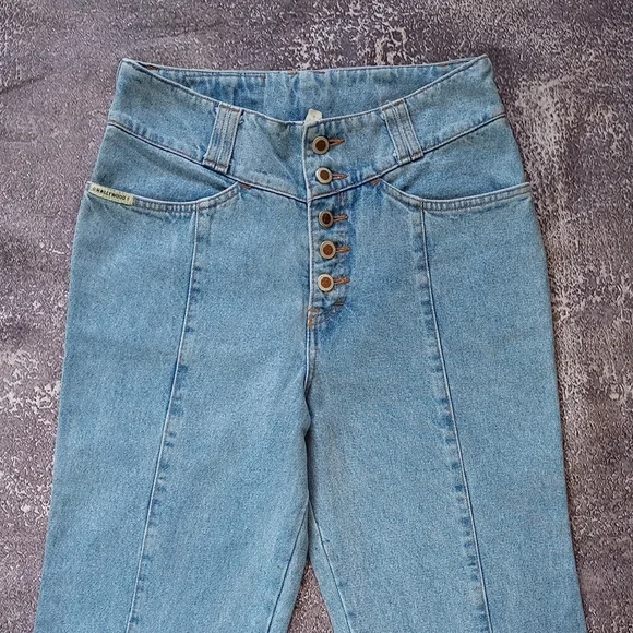 Vintage Hollywood Fared Dernim Jeans - Picture 6 of 10